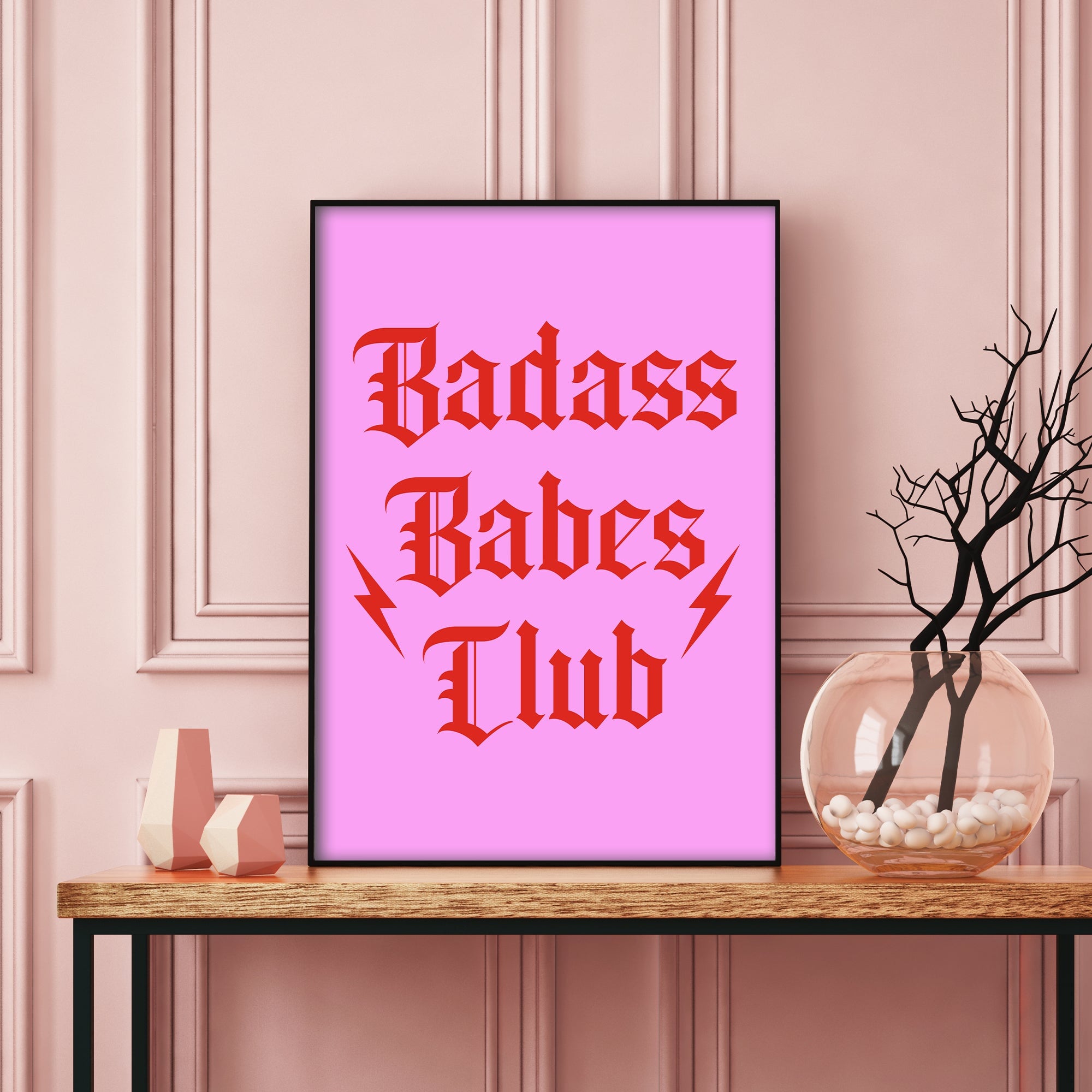 Badass Babes Club Art Poster ART PRINT LULUSIMONSTUDIO 8″×10″ 